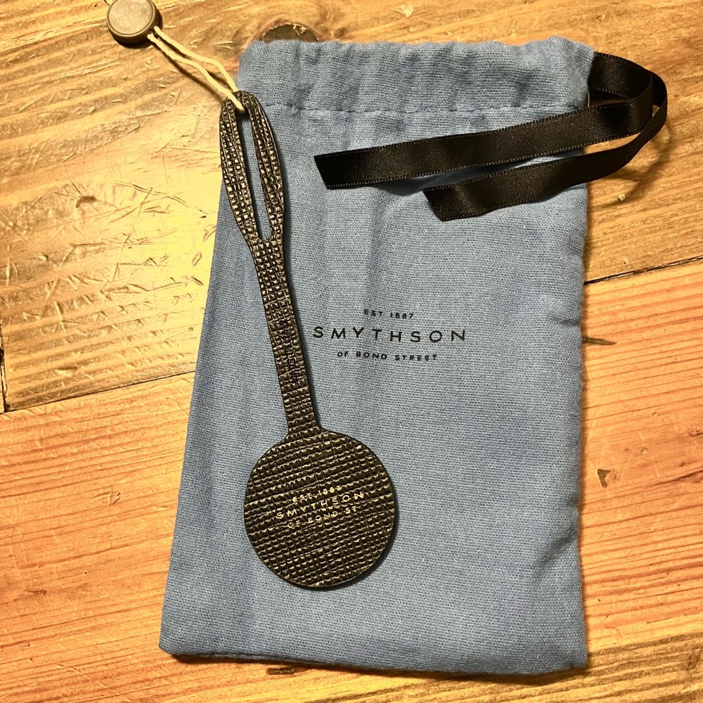 NEW Smythson Leather Tag